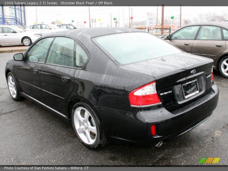 Obsidian Black Pearl / Off Black 2009 Subaru Legacy 2.5i Sedan