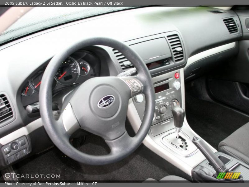 Obsidian Black Pearl / Off Black 2009 Subaru Legacy 2.5i Sedan