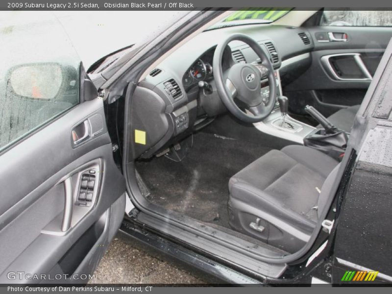 Obsidian Black Pearl / Off Black 2009 Subaru Legacy 2.5i Sedan