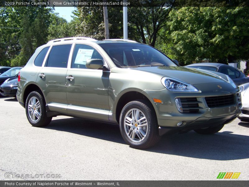 Olive Green Metallic / Havanna/Sand Beige 2009 Porsche Cayenne S