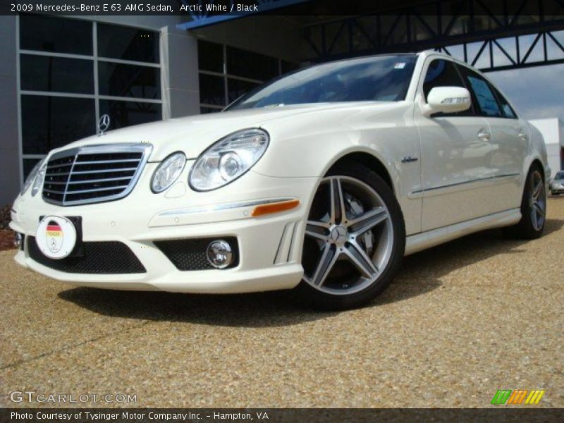 Arctic White / Black 2009 Mercedes-Benz E 63 AMG Sedan