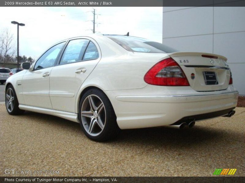 Arctic White / Black 2009 Mercedes-Benz E 63 AMG Sedan