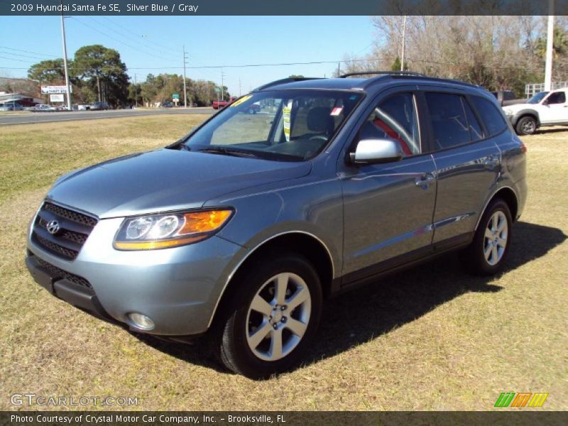 Silver Blue / Gray 2009 Hyundai Santa Fe SE