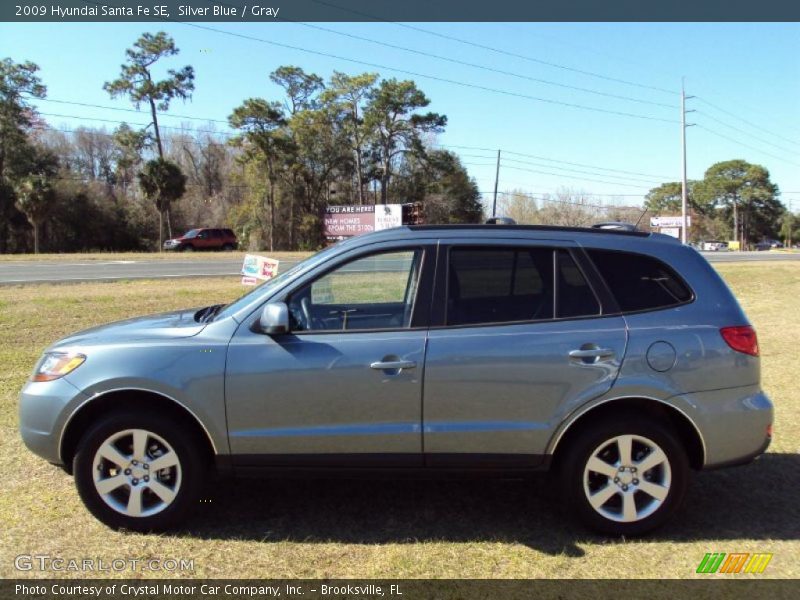 Silver Blue / Gray 2009 Hyundai Santa Fe SE