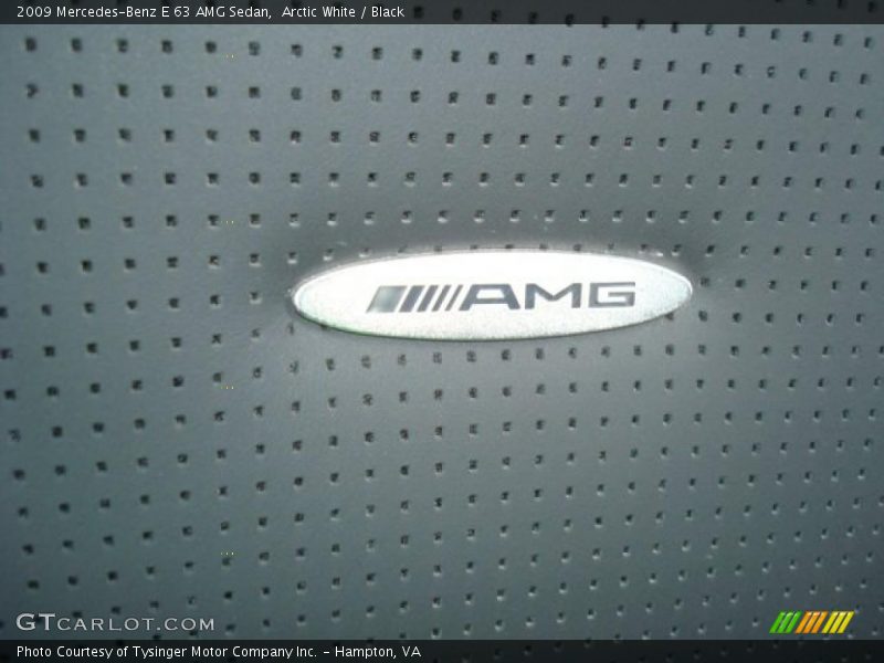 Arctic White / Black 2009 Mercedes-Benz E 63 AMG Sedan