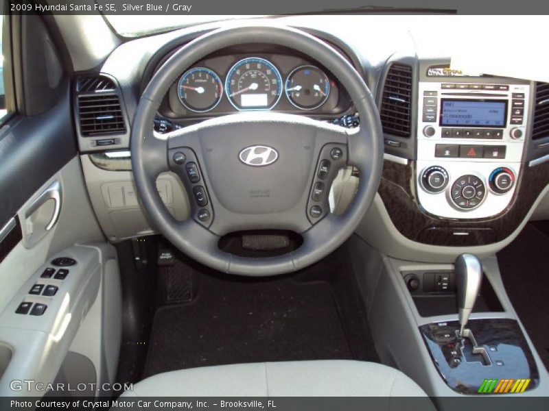Silver Blue / Gray 2009 Hyundai Santa Fe SE