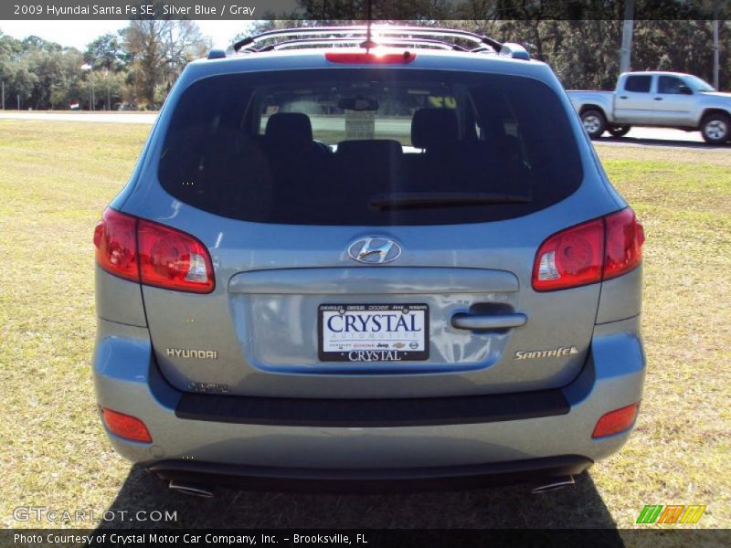 Silver Blue / Gray 2009 Hyundai Santa Fe SE
