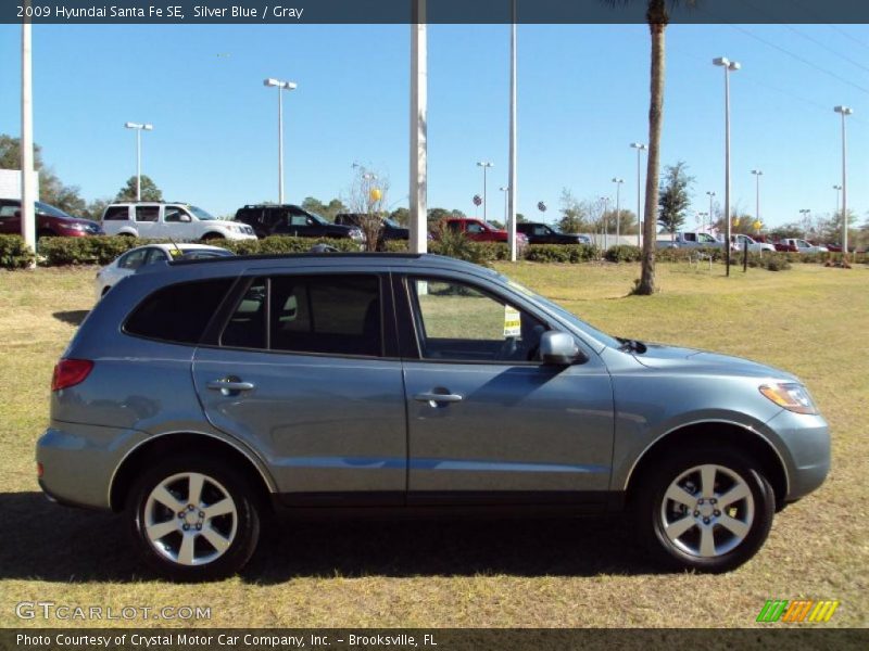Silver Blue / Gray 2009 Hyundai Santa Fe SE