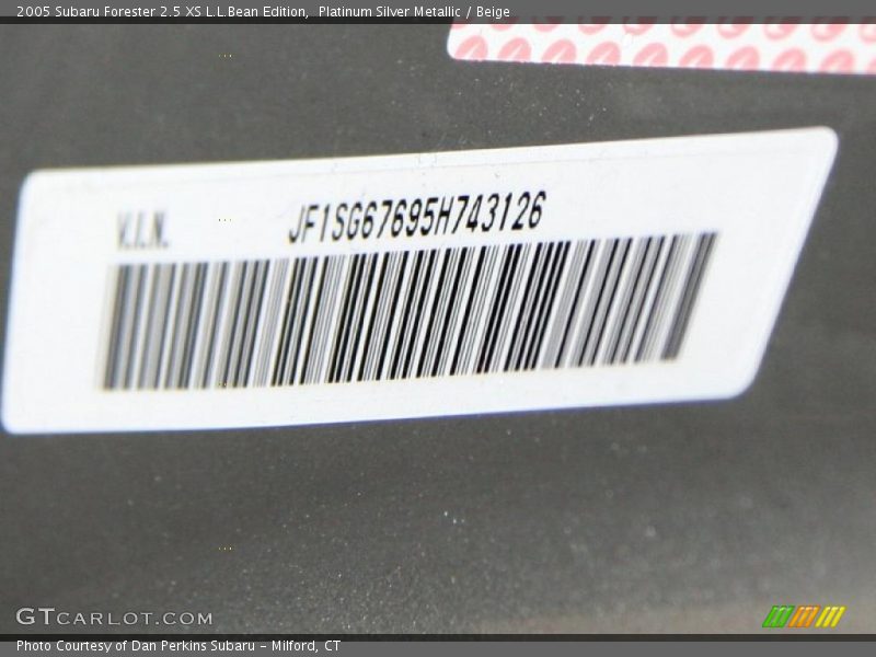 Platinum Silver Metallic / Beige 2005 Subaru Forester 2.5 XS L.L.Bean Edition