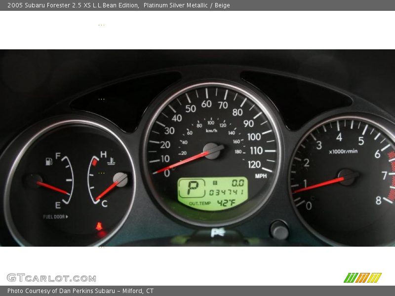 Platinum Silver Metallic / Beige 2005 Subaru Forester 2.5 XS L.L.Bean Edition