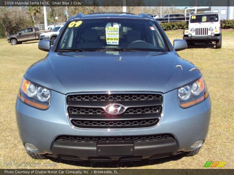 Silver Blue / Gray 2009 Hyundai Santa Fe SE