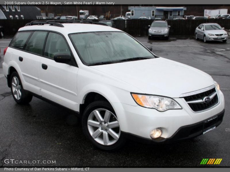 Satin White Pearl / Warm Ivory 2008 Subaru Outback 2.5i Wagon