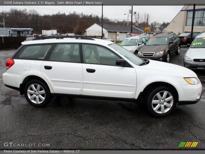 Satin White Pearl / Warm Ivory 2008 Subaru Outback 2.5i Wagon