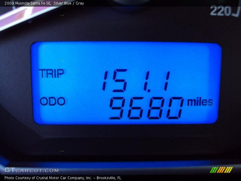 Silver Blue / Gray 2009 Hyundai Santa Fe SE