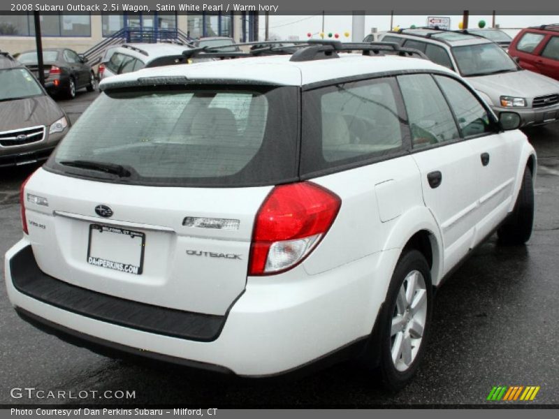 Satin White Pearl / Warm Ivory 2008 Subaru Outback 2.5i Wagon