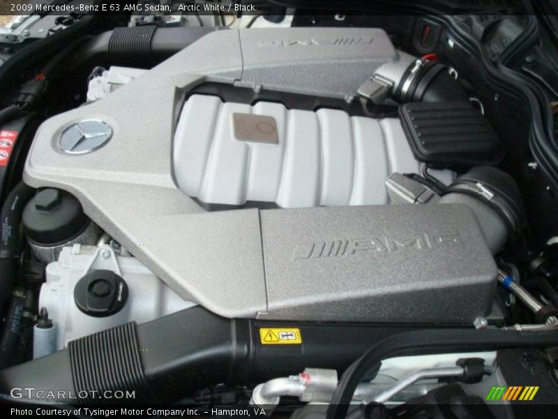 Arctic White / Black 2009 Mercedes-Benz E 63 AMG Sedan