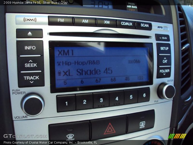 Silver Blue / Gray 2009 Hyundai Santa Fe SE