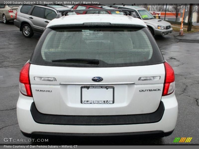 Satin White Pearl / Warm Ivory 2008 Subaru Outback 2.5i Wagon