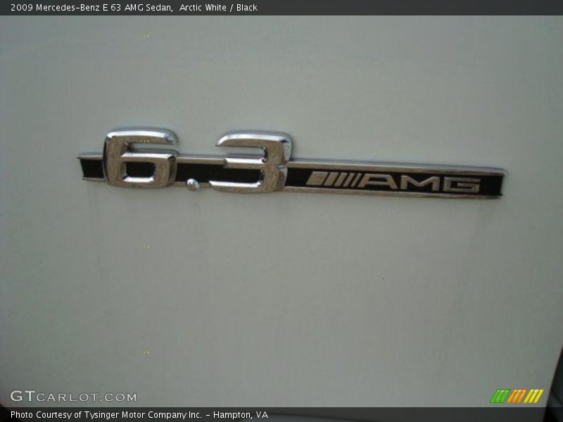Arctic White / Black 2009 Mercedes-Benz E 63 AMG Sedan