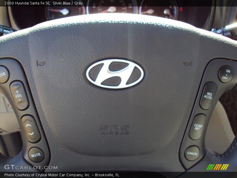 Silver Blue / Gray 2009 Hyundai Santa Fe SE