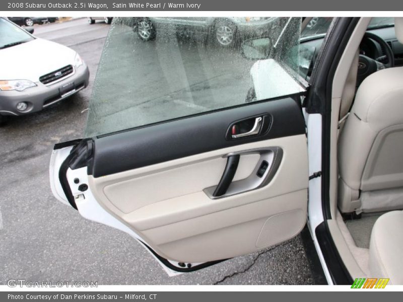 Satin White Pearl / Warm Ivory 2008 Subaru Outback 2.5i Wagon