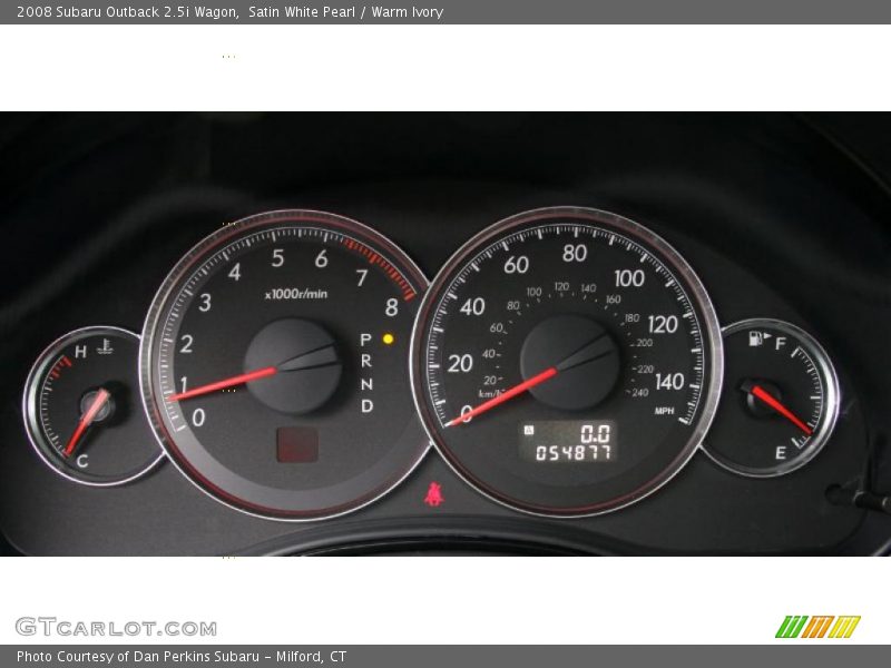 Satin White Pearl / Warm Ivory 2008 Subaru Outback 2.5i Wagon