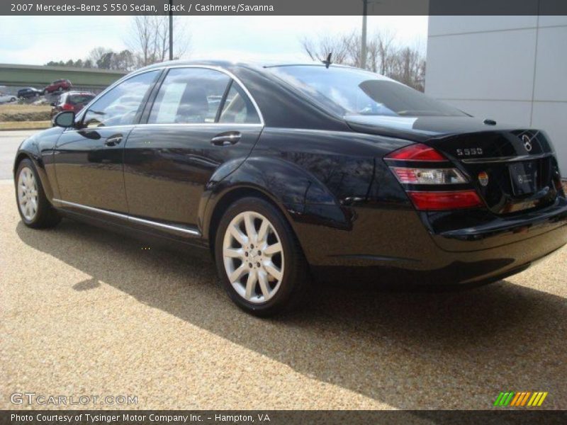 Black / Cashmere/Savanna 2007 Mercedes-Benz S 550 Sedan
