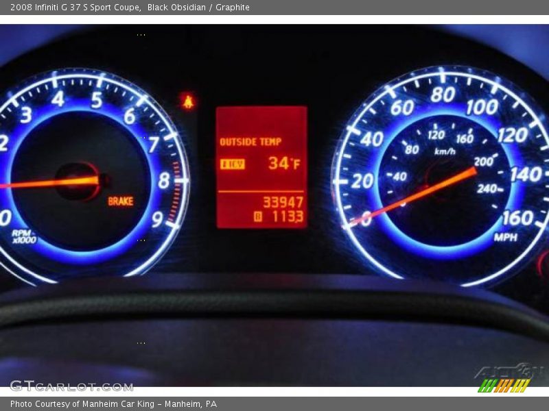 Black Obsidian / Graphite 2008 Infiniti G 37 S Sport Coupe