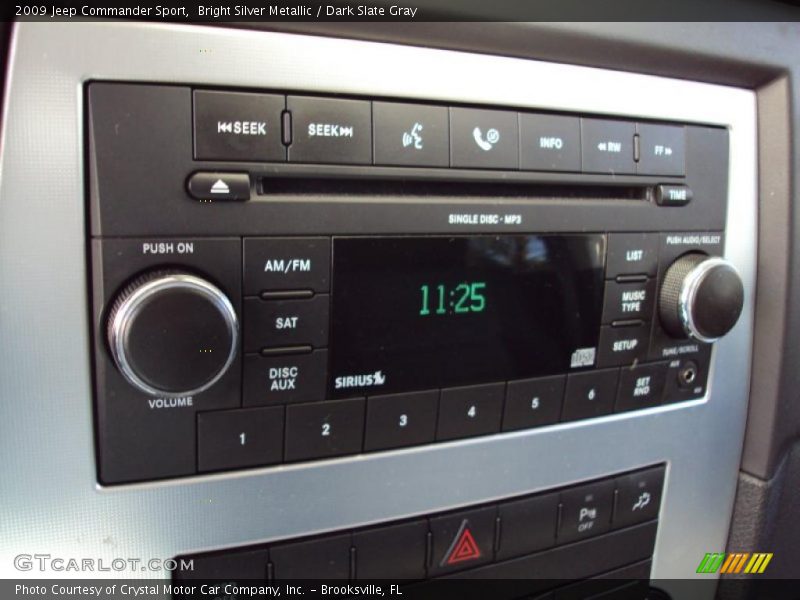 Bright Silver Metallic / Dark Slate Gray 2009 Jeep Commander Sport