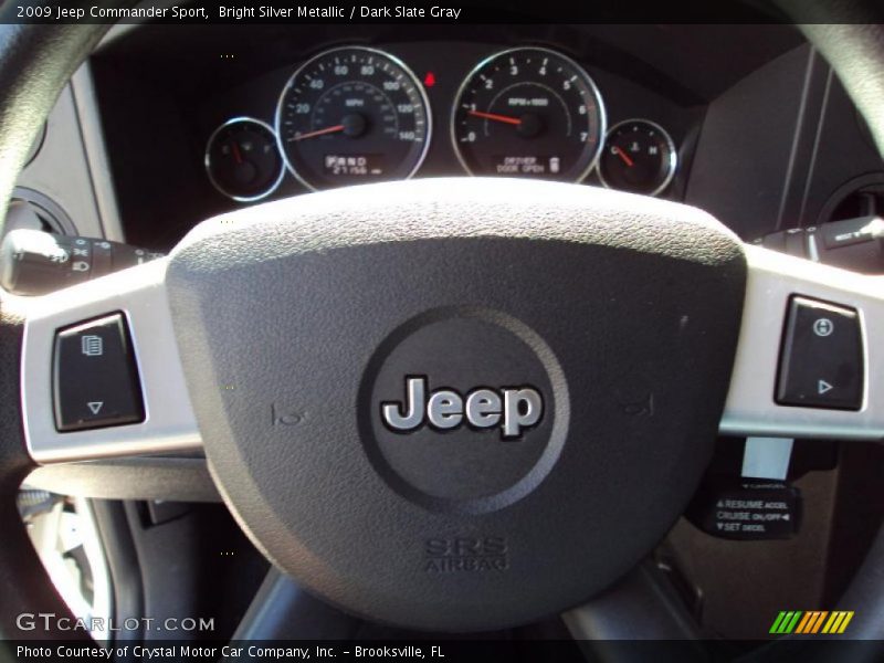 Bright Silver Metallic / Dark Slate Gray 2009 Jeep Commander Sport
