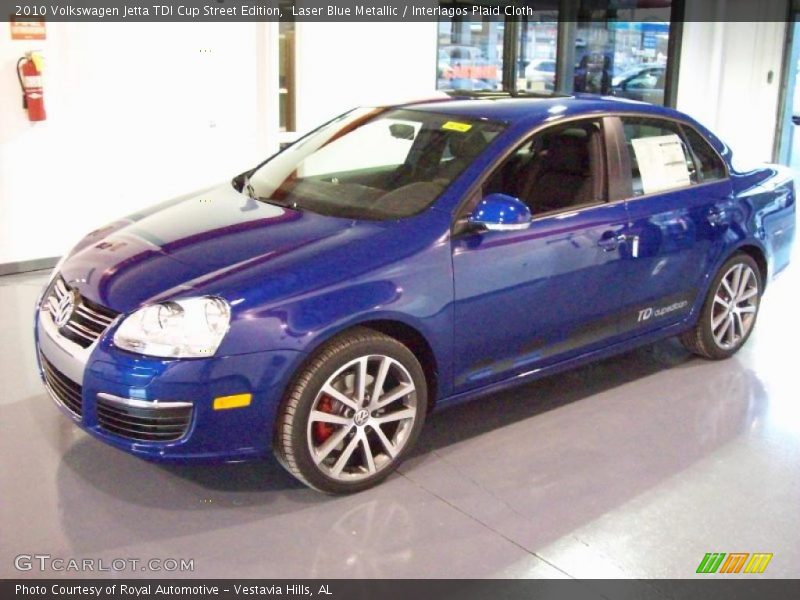 Laser Blue Metallic / Interlagos Plaid Cloth 2010 Volkswagen Jetta TDI Cup Street Edition