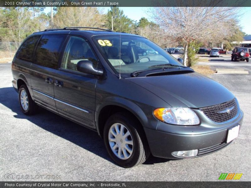 Onyx Green Pearl / Taupe 2003 Chrysler Town & Country LXi