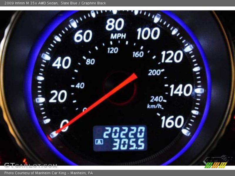 Slate Blue / Graphite Black 2009 Infiniti M 35x AWD Sedan