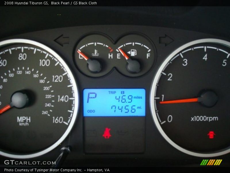 Black Pearl / GS Black Cloth 2008 Hyundai Tiburon GS