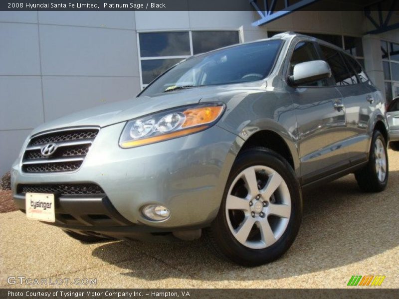 Platinum Sage / Black 2008 Hyundai Santa Fe Limited