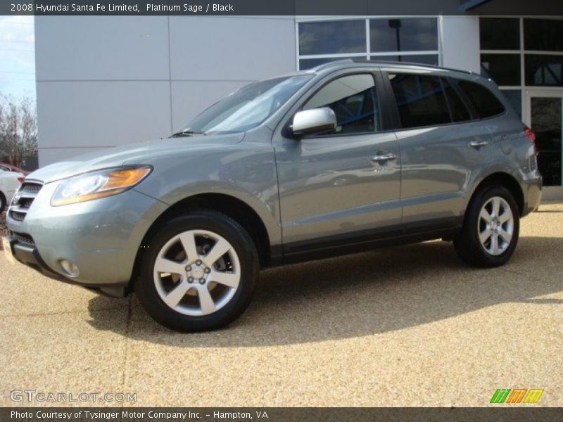 Platinum Sage / Black 2008 Hyundai Santa Fe Limited
