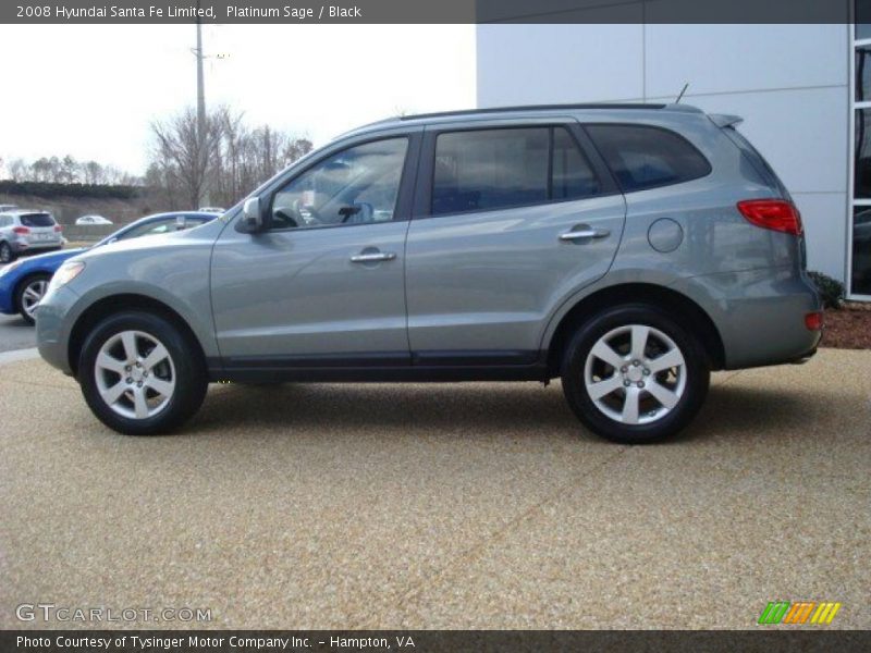 Platinum Sage / Black 2008 Hyundai Santa Fe Limited