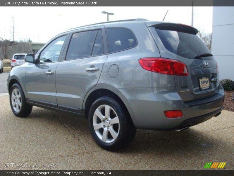 Platinum Sage / Black 2008 Hyundai Santa Fe Limited