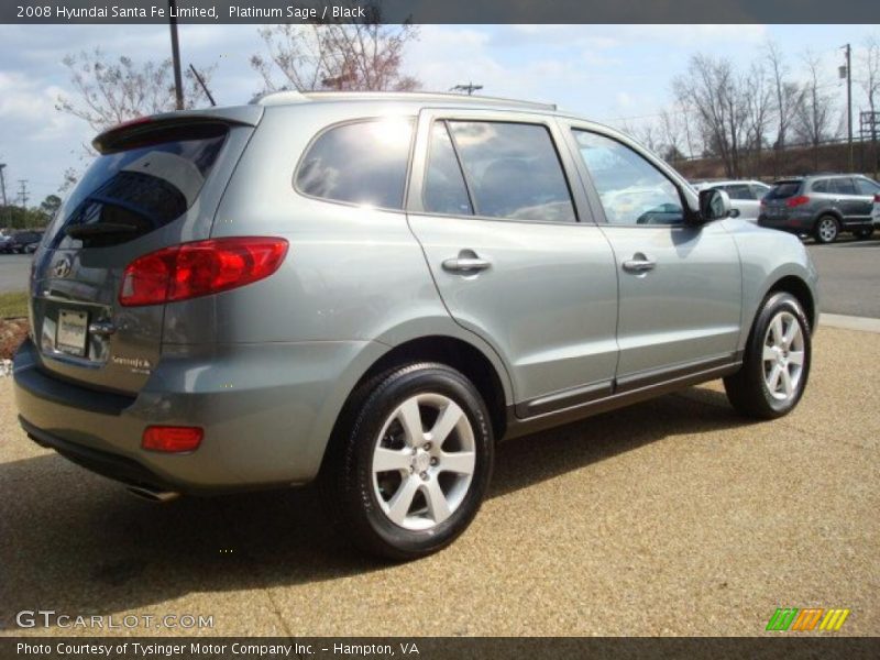 Platinum Sage / Black 2008 Hyundai Santa Fe Limited