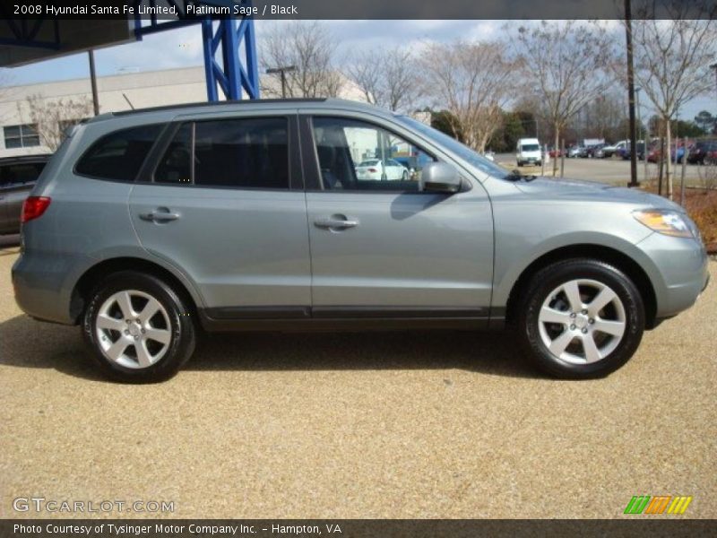 Platinum Sage / Black 2008 Hyundai Santa Fe Limited