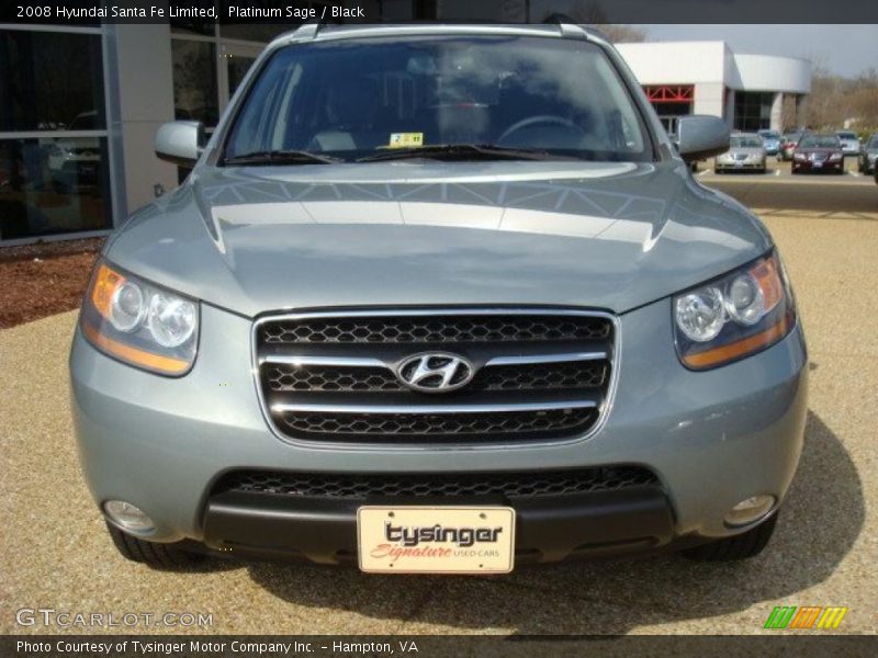 Platinum Sage / Black 2008 Hyundai Santa Fe Limited