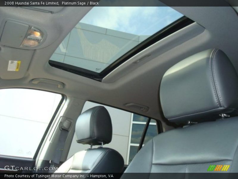 Platinum Sage / Black 2008 Hyundai Santa Fe Limited
