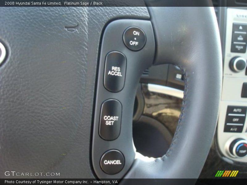 Platinum Sage / Black 2008 Hyundai Santa Fe Limited