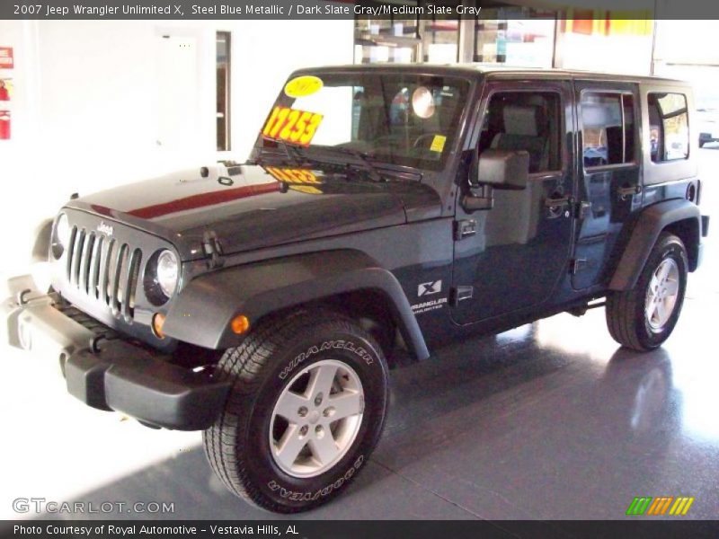 Steel Blue Metallic / Dark Slate Gray/Medium Slate Gray 2007 Jeep Wrangler Unlimited X