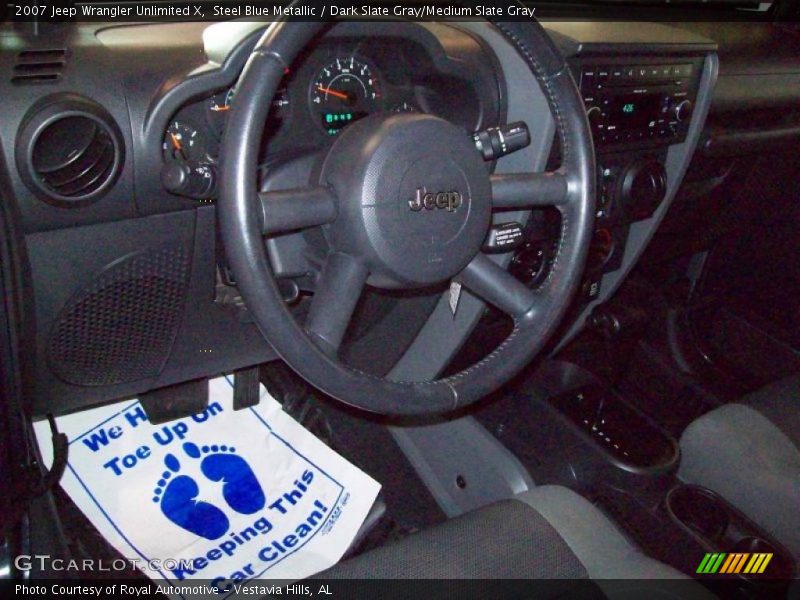Steel Blue Metallic / Dark Slate Gray/Medium Slate Gray 2007 Jeep Wrangler Unlimited X