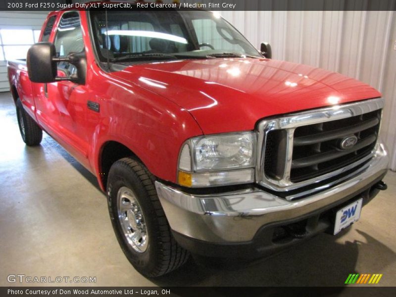 Red Clearcoat / Medium Flint Grey 2003 Ford F250 Super Duty XLT SuperCab