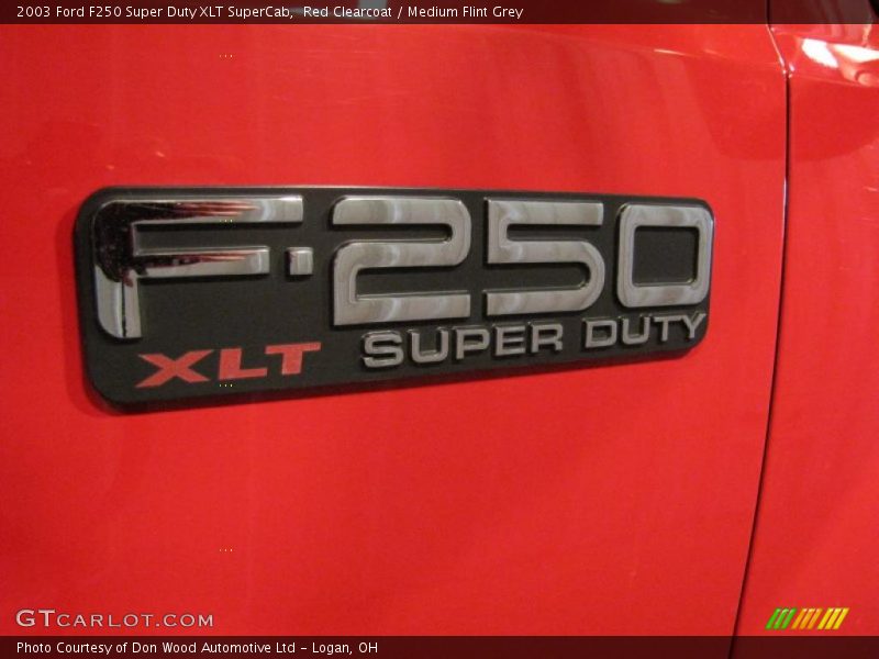 Red Clearcoat / Medium Flint Grey 2003 Ford F250 Super Duty XLT SuperCab