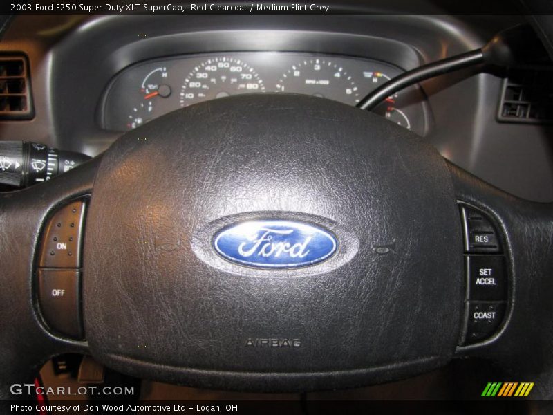 Red Clearcoat / Medium Flint Grey 2003 Ford F250 Super Duty XLT SuperCab