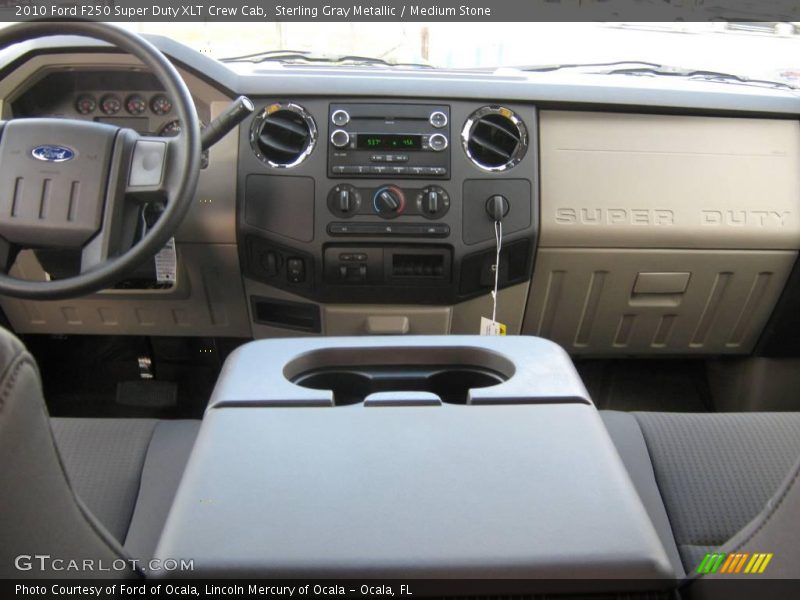 Sterling Gray Metallic / Medium Stone 2010 Ford F250 Super Duty XLT Crew Cab
