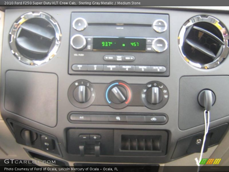 Sterling Gray Metallic / Medium Stone 2010 Ford F250 Super Duty XLT Crew Cab